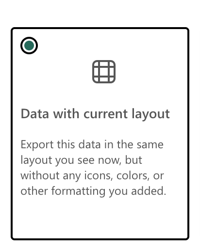 Data with Current Layout