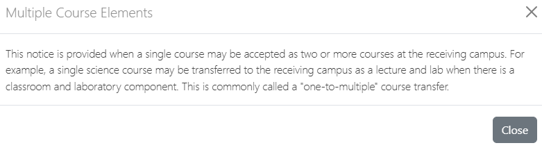 Multiple course elements guidance