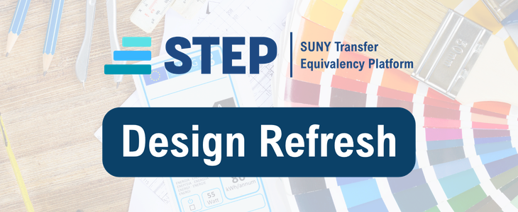 Decorative Header with Text "Design Refresh"